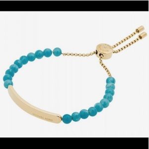MK Turquoise Beaded Adjustable Bracelet